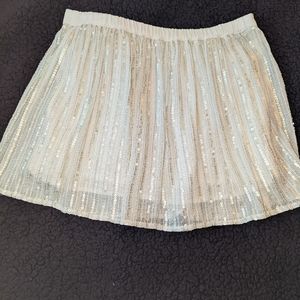 Abercrombie White Sequin skirt